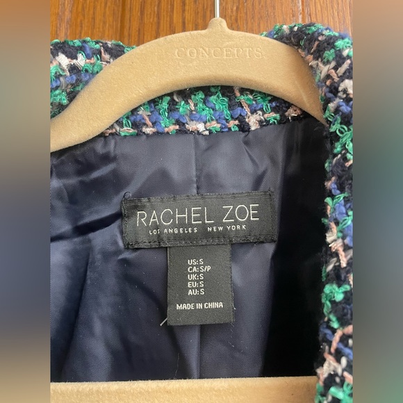 Rachel Zoe Multicolored Tweed Blazer / Size Small - Picture 2 of 4